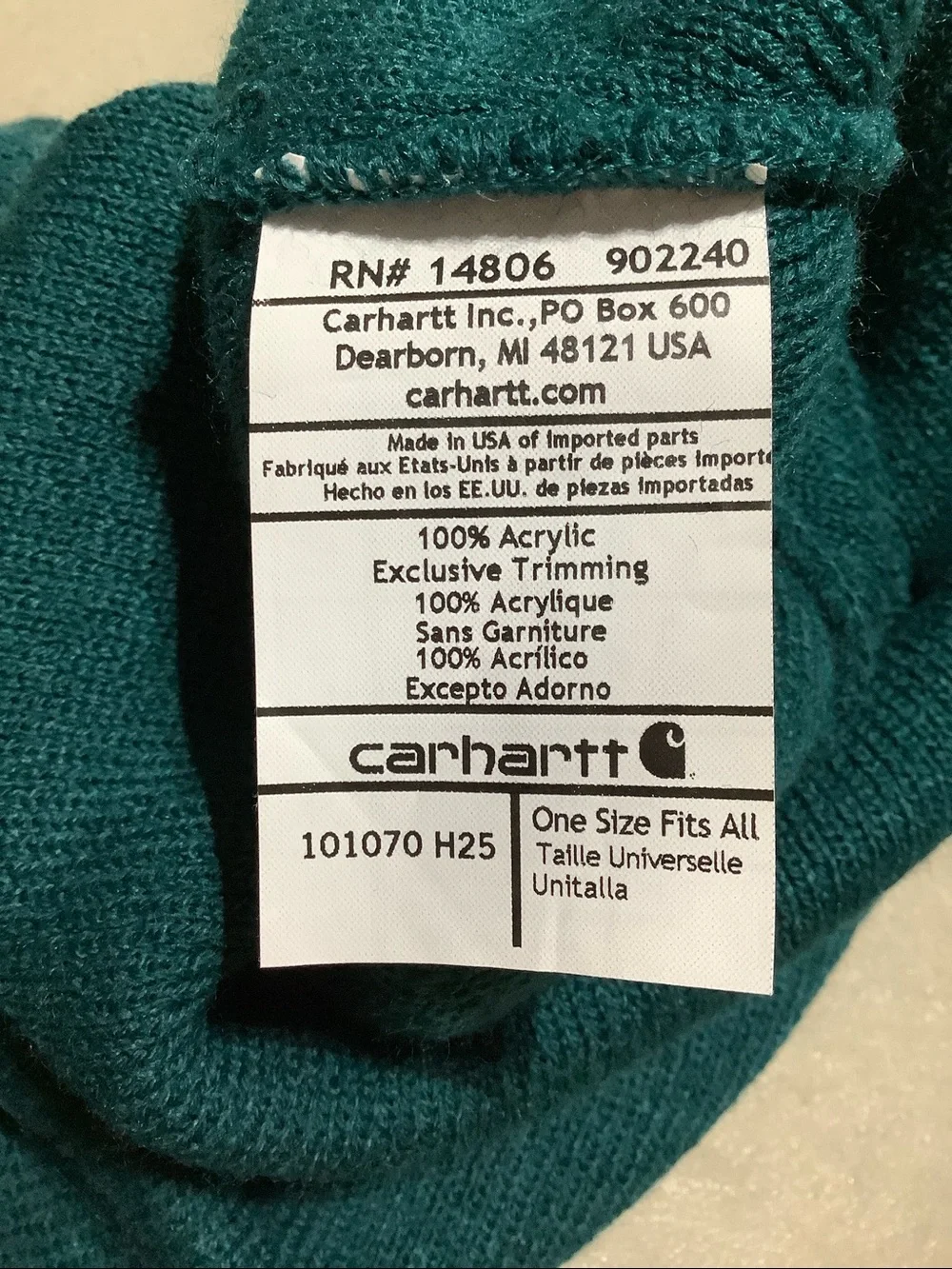Carhartt turquoise blue
